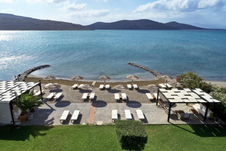 Private Beach club aerial view